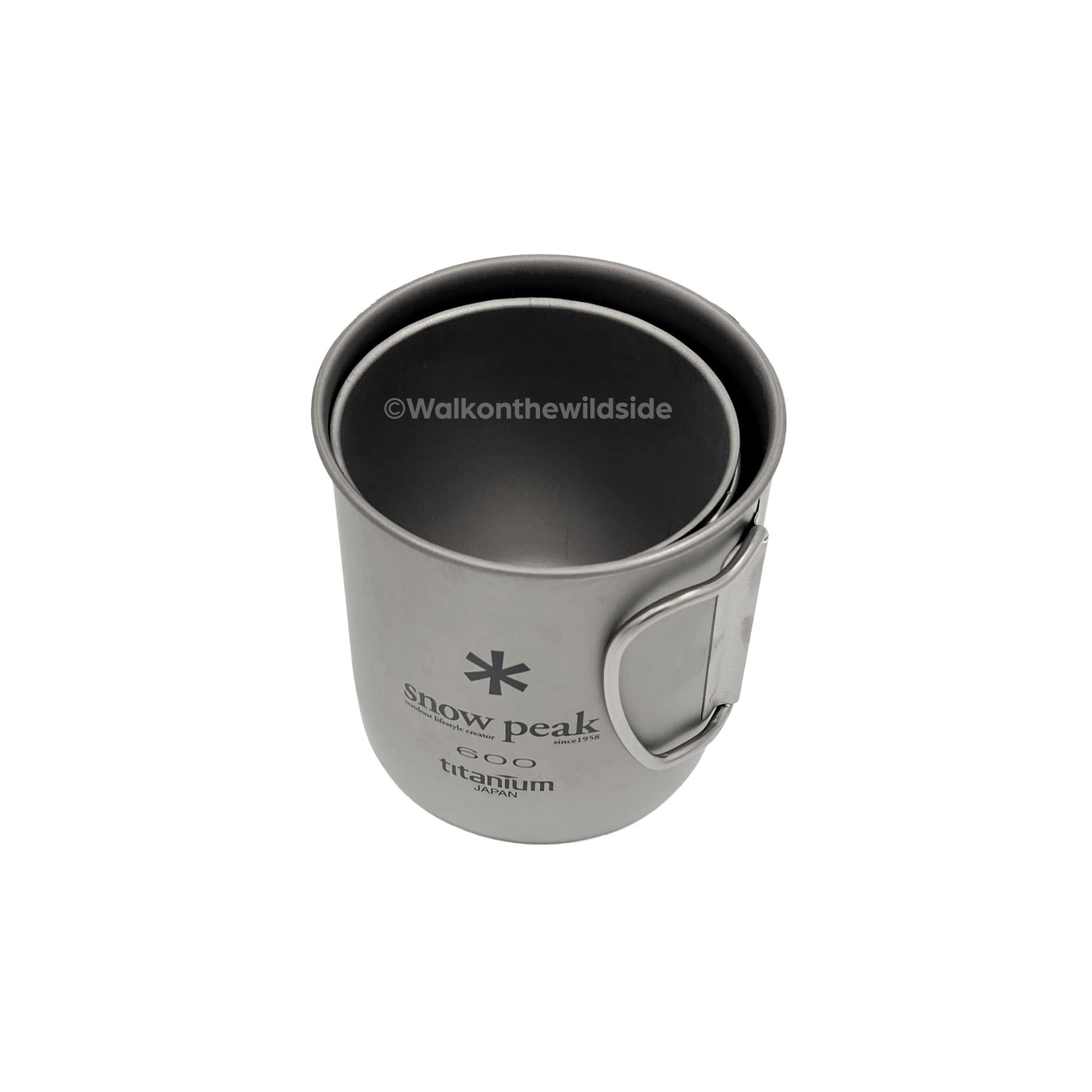 Snow Peak Single Wall 600 Mug mit Soto Titanium Mug 450 darin